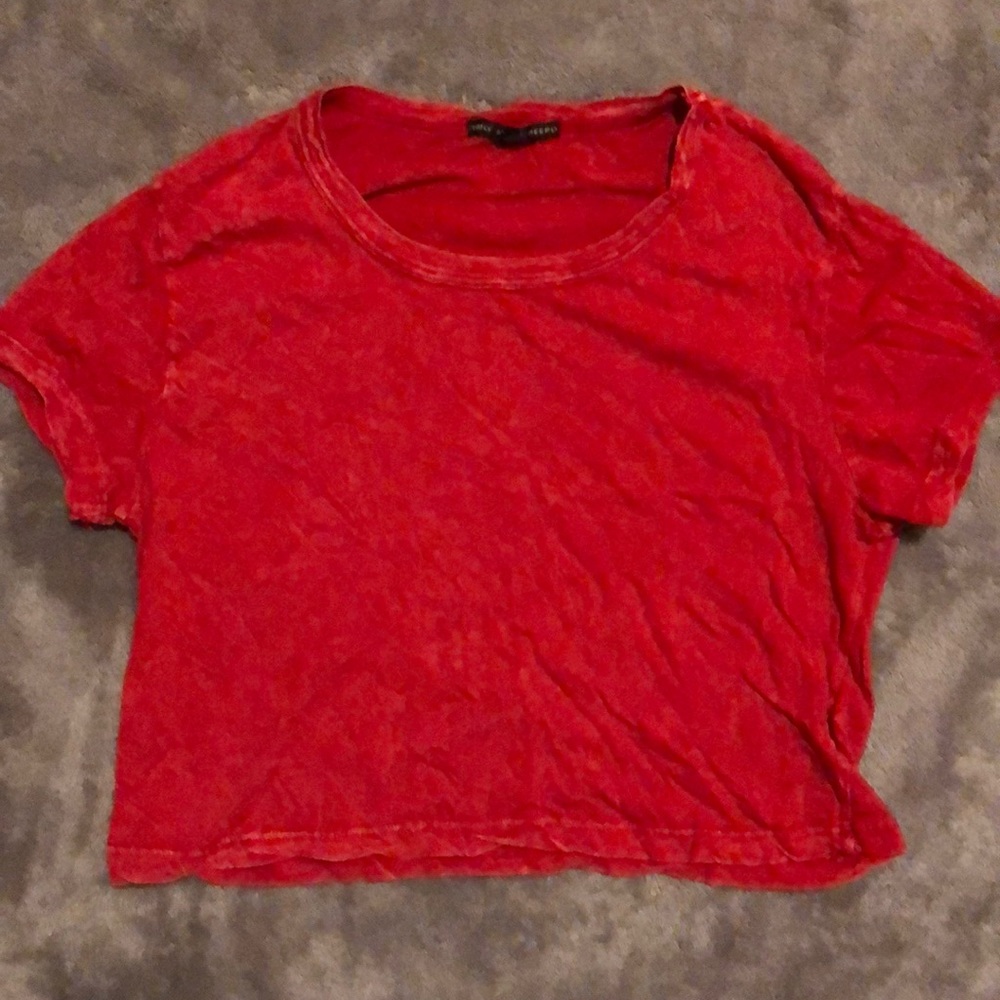 Urban Outfitters Red Acid Wash Crop Top, size XS